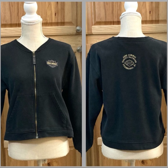Harley-Davidson Jackets & Blazers - Harley-Davidson Zipper Sweatshirt Jacket Sz L